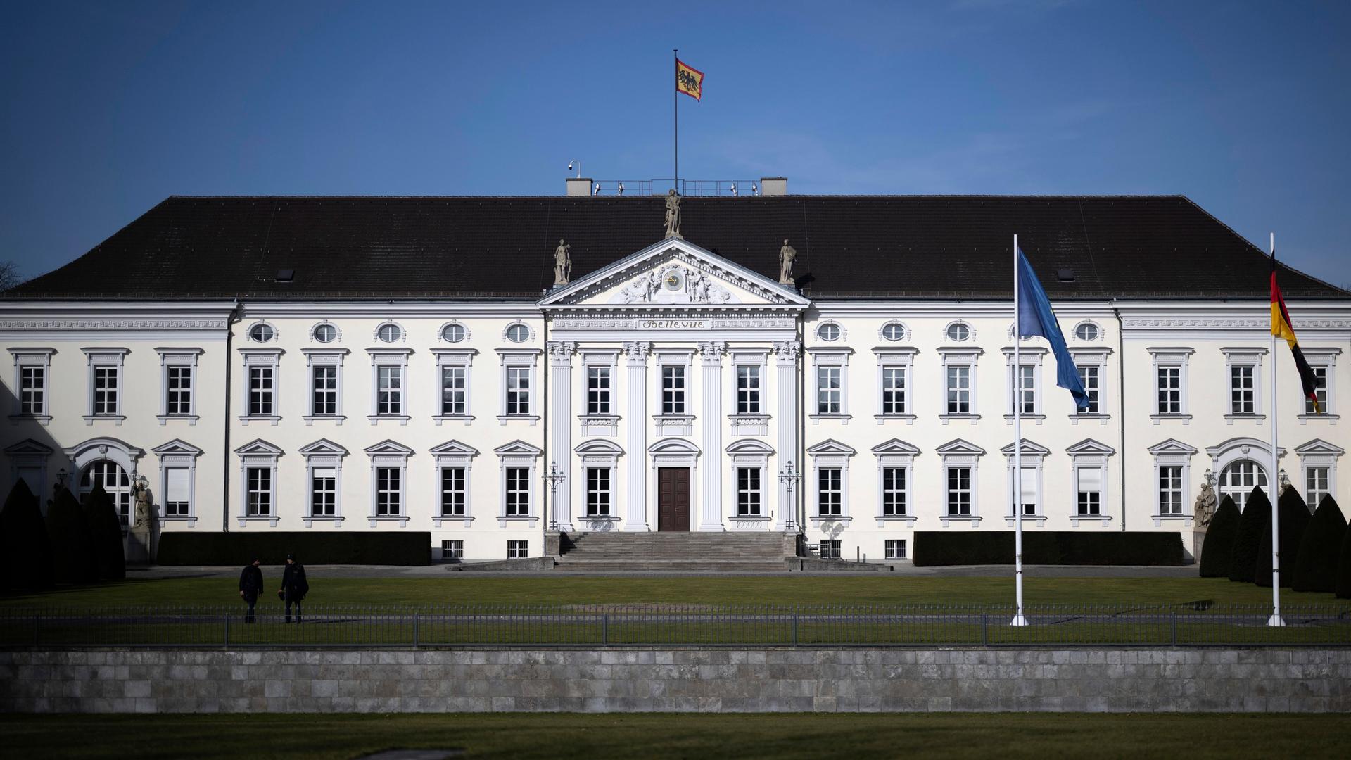 Aussenaufnahme von Schloss Bellevue. Aussenaufnahme von Schloss Bellevue.