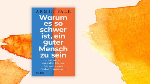 Cover-Collage mit Aquarell-Hintergrund von "Warum es so schwer ist, ein guter Mensch zu sein"