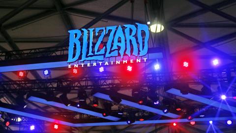 Blizzard Entertainment Logo auf einer Spielemesse in China