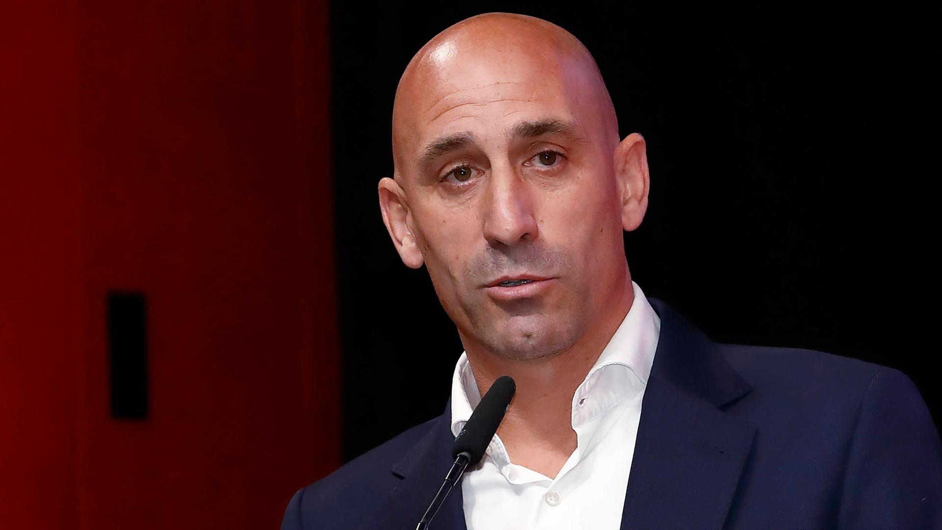 Der suspendierte Chef des spanischen Fußball-Verbands, Luis Rubiales Der suspendierte Chef des spanischen Fußball-Verbands, Luis Rubiales