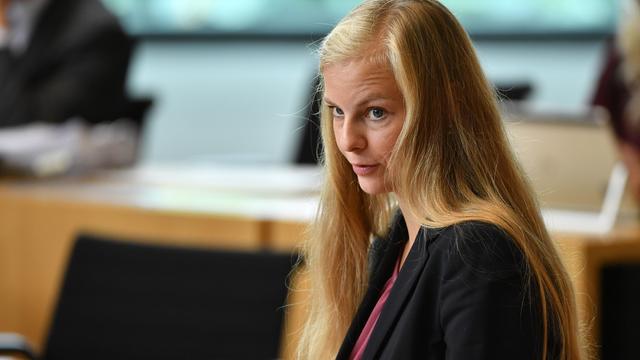 Wiebke Muhsal, AfD-Abgeordnete, während der Landtagssitzung.