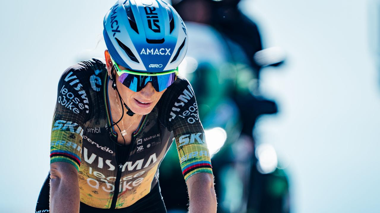 Rider's Pauline Ferrand-Prévot. Riders compete during Stage 7 of the Tour de France Femmes with Zwift 2026, from La Voulte-sur-Rhône to Mont Ventoux. The peloton tackles the final climb to the summit of the Giant of Provence on 7 August 2026 in Vaucluse, France.by Marie MARCEL/SIPA.//MARIEMC_M1410/Credit:Marie MARCEL/SIPA/2608080935