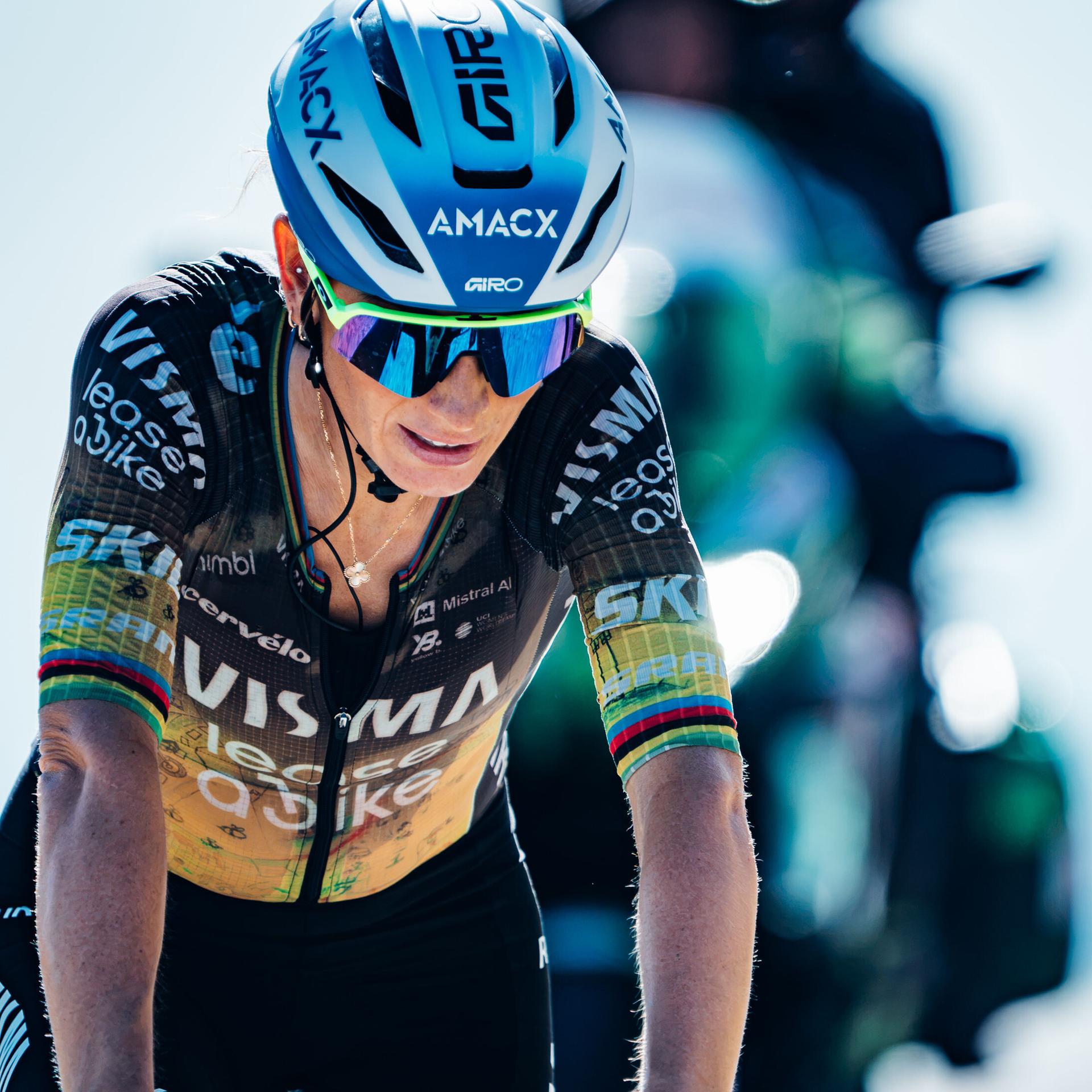 Rider's Pauline Ferrand-Prévot. Riders compete during Stage 7 of the Tour de France Femmes with Zwift 2026, from La Voulte-sur-Rhône to Mont Ventoux. The peloton tackles the final climb to the summit of the Giant of Provence on 7 August 2026 in Vaucluse, France.by Marie MARCEL/SIPA.//MARIEMC_M1410/Credit:Marie MARCEL/SIPA/2608080935