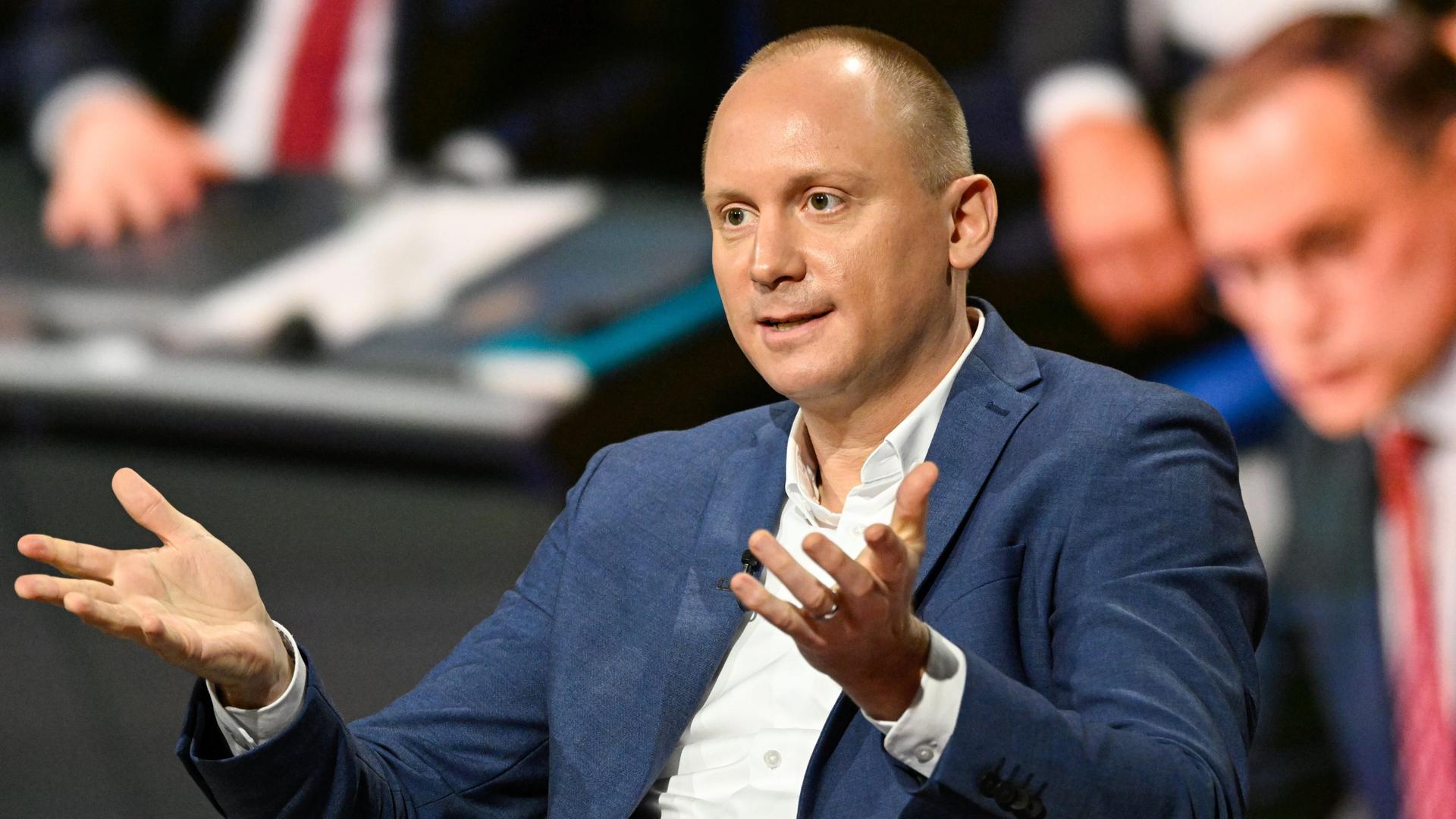 Der FAZ-Journalist Justus Bender 2025 in "Markus Lanz", ZDF