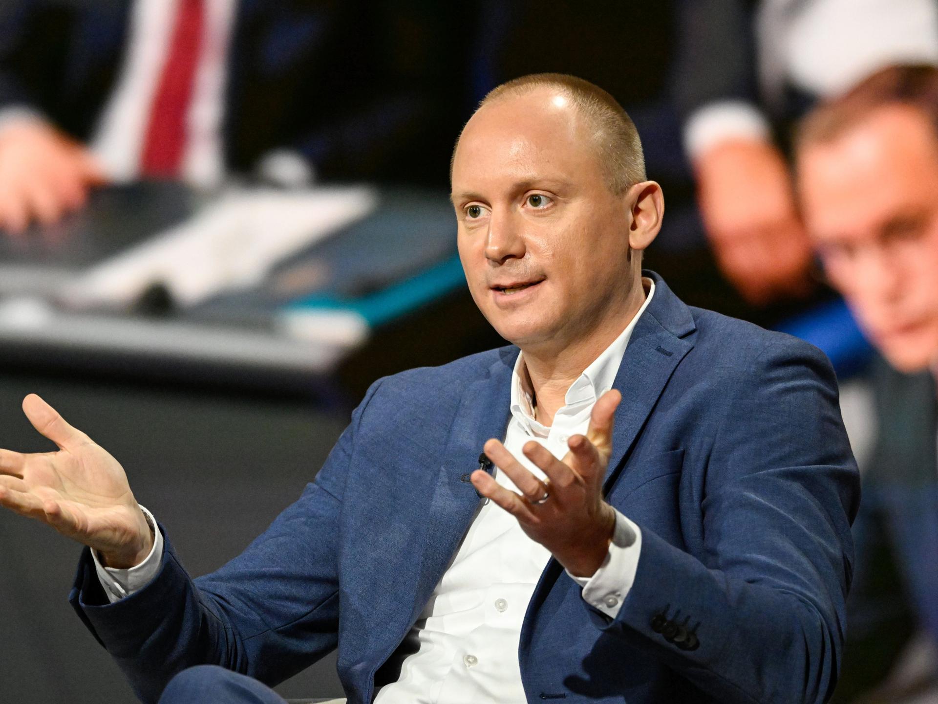 Der FAZ-Journalist Justus Bender 2025 in "Markus Lanz", ZDF