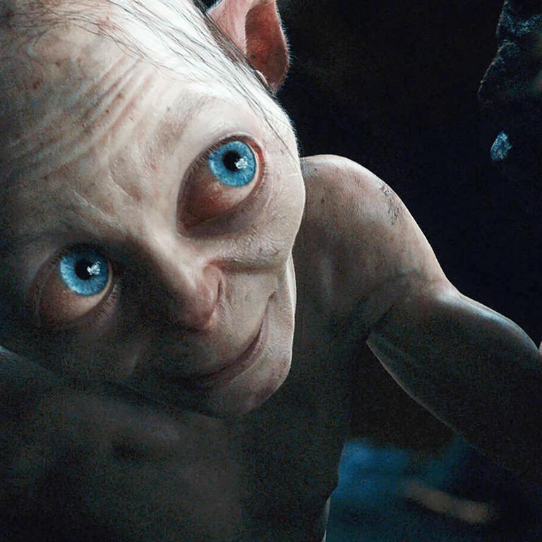 Aus dem "Hobbit" Film: Gollum mit dem Schatz (dem Ring) in der Hand, 2012. 