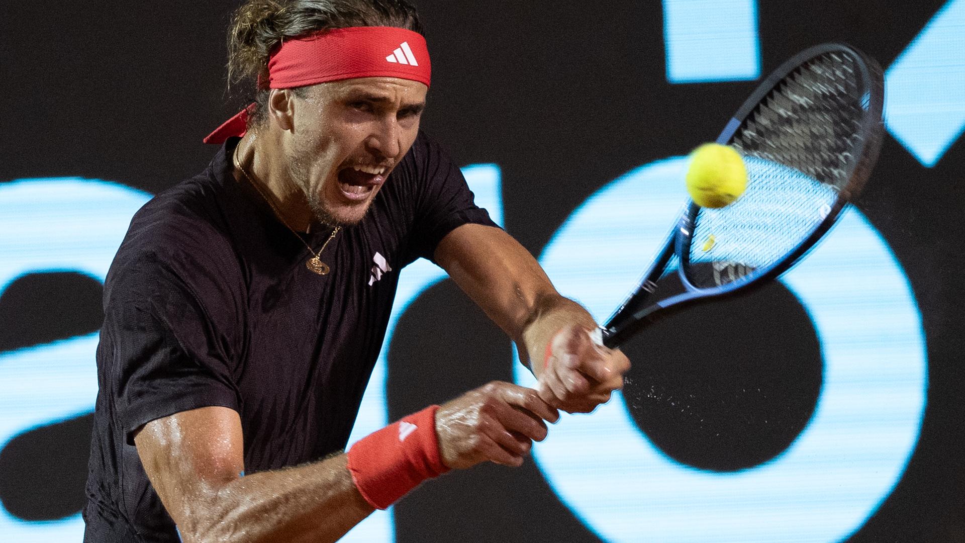 Alexander Zverev auf dem Tennisplatz in Rio. 