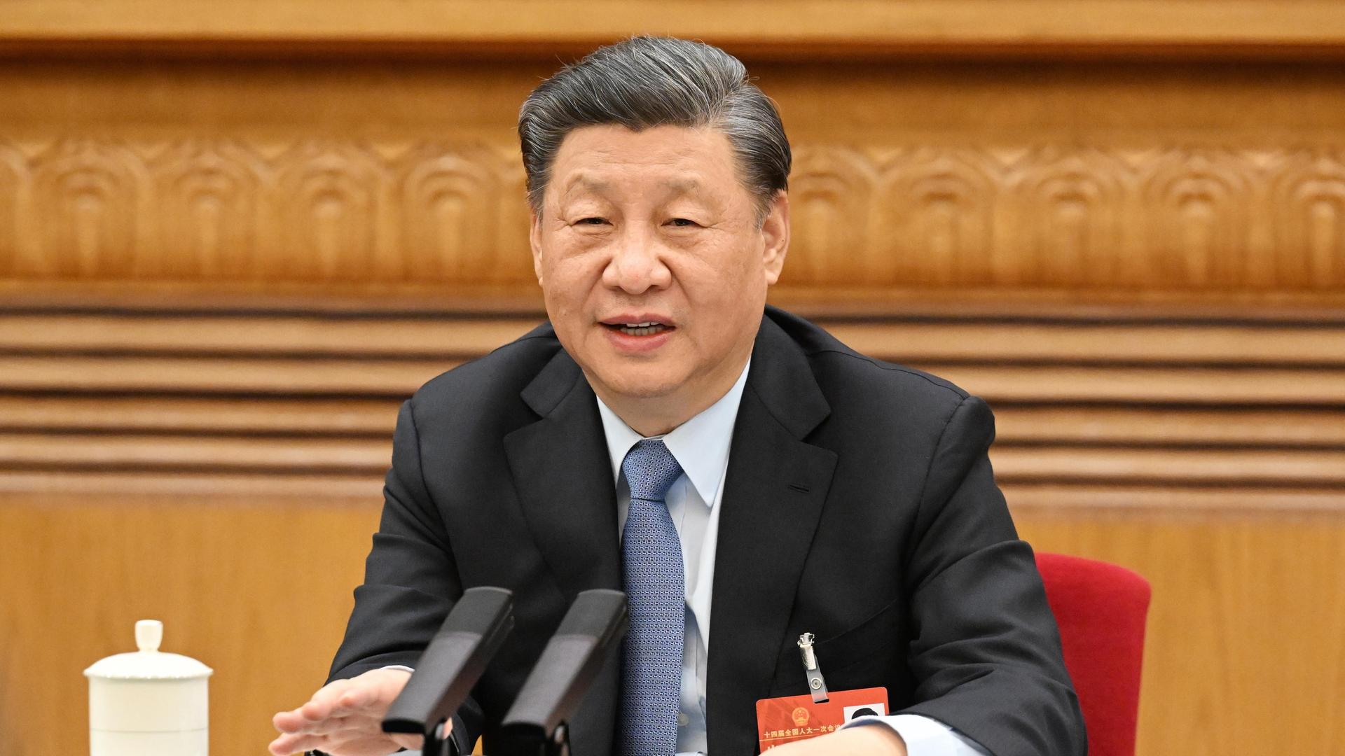 Peking: Xi Jinping, Präsident von China, berät sich mit seinen Abgeordnetenkollegen im Rahmen der Jahrestagung des chinesischen Volkskongresses.