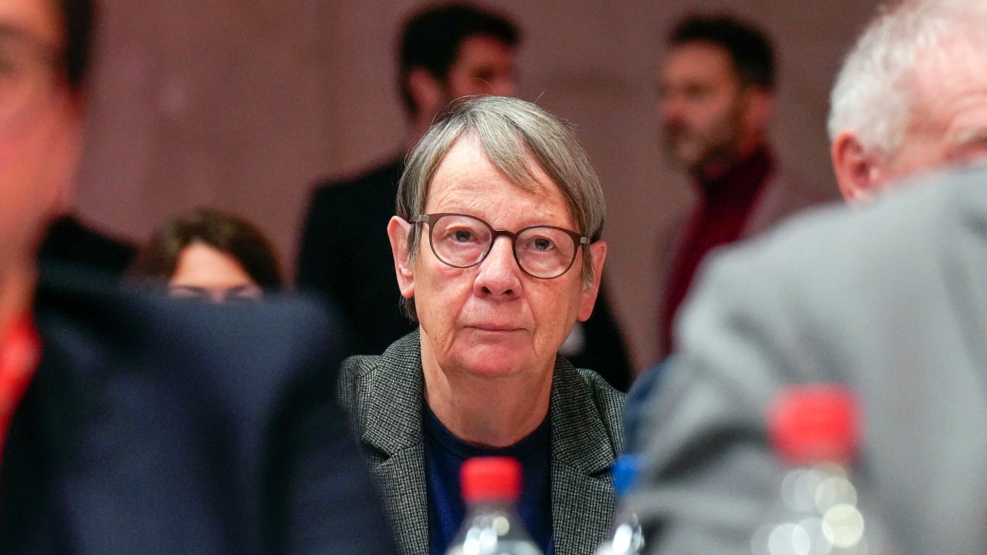 Barbara Hendricks beim Ordentlichen Bundesparteitag der SPD 2023 im CityCube Berlin. Berlin, 08.12.2023