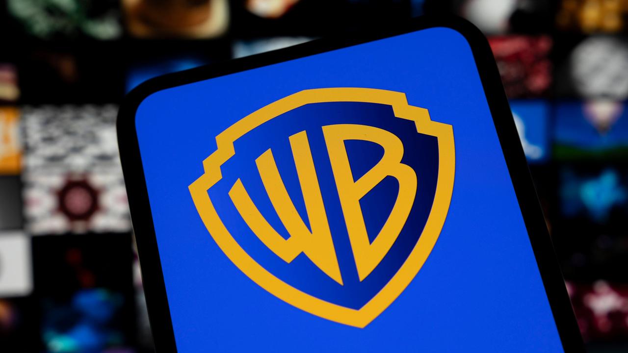 Warner-Bros.-Logo auf einem Handydisplay