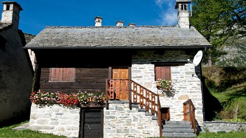 Ein traditionelles Steinhaus in Italien 