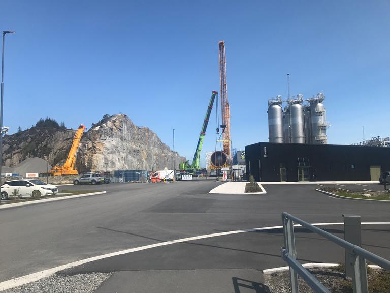 Baustelle von "Northern Lights" auf Øygarden westlich von Bergen