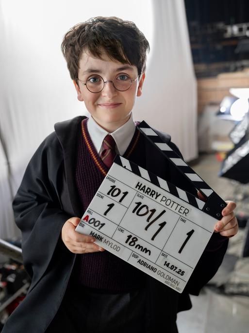 Dieses von HBO veröffentlichte Bild zeigt den jungen Schauspieler Dominic McLaughlin in der Rolle des Harry Potter am Set der HBO-Serie "Harry Potter" zu Beginn des Drehstarts. 