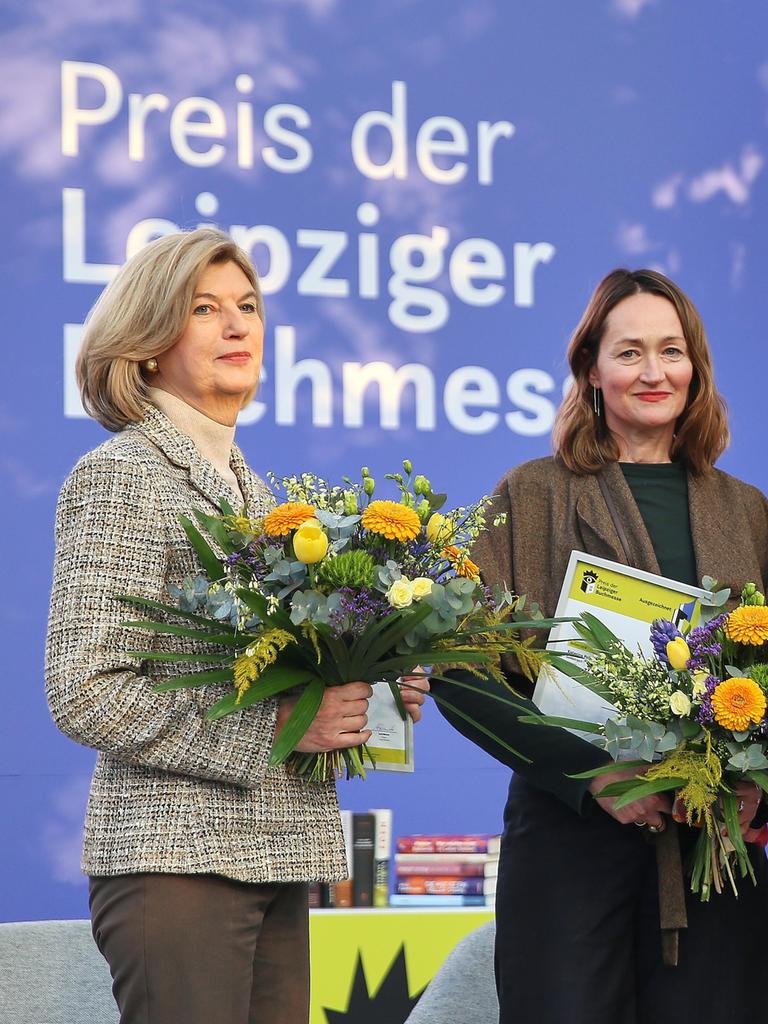 Gewinner Preis der Leipziger Buchmesse 2026: L-R: Marie-Janine Calic, Katerina Poladjan, Manfred Gmeiner