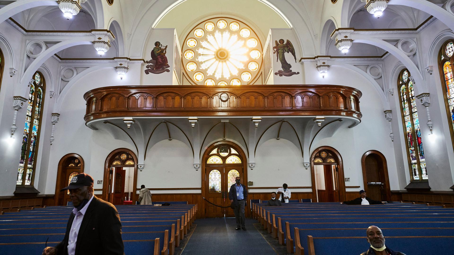 Der Innenraum einer Baptistenkirche in Buffalo in den USA. Der Innenraum einer Baptistenkirche in Buffalo in den USA.
