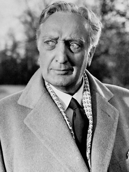Schwarz-weiß-Aufnahme von Hans Albers Schwarz-weiß-Aufnahme von Hans Albers