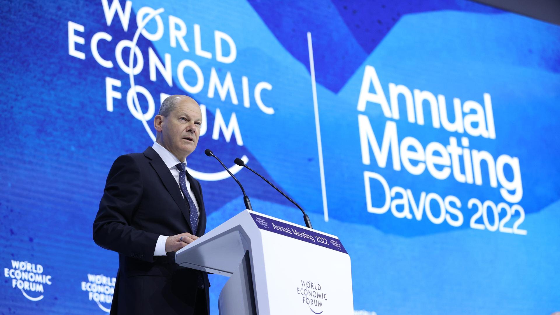 Bundeskanzler Olaf Scholz auf dem Weltwirtschaftsforum (WEF) in Davos  