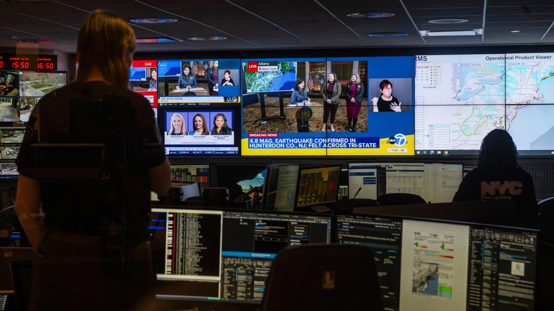 Auf dem Bild zu sehen: Die Kommandozentrale des New York City Emergency Management Department. Auf dem Bild zu sehen: Die Kommandozentrale des New York City Emergency Management Department.