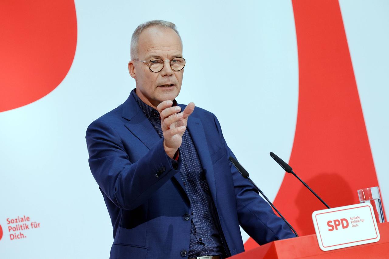 Matthias Miersch, neuer SPD-Generalsekretär,  bei seiner Vorstellungs-Pressekonferenz