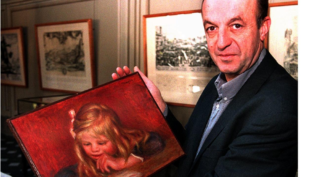Archivfoto des Urenkels von Jacques Renoir mit dem nun gestohlenen Gemälde "Coco lisant"
