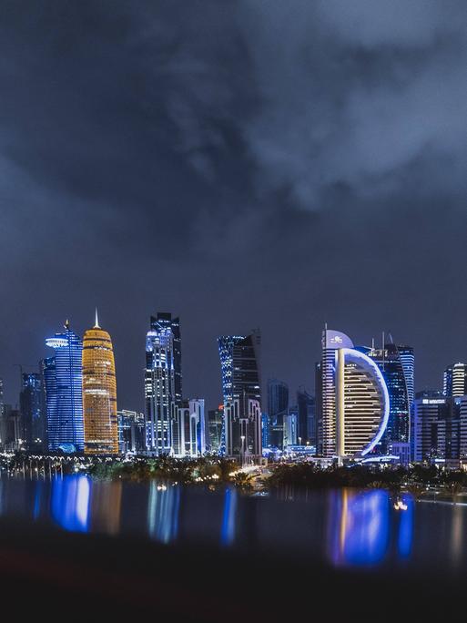 Skyline von Doha, Katar, 16.05.2023
