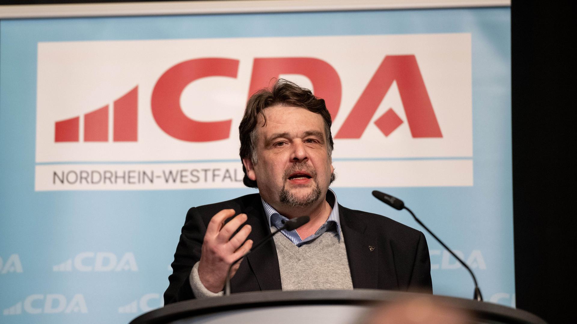 Dennis Radtke, Landesvorsitzender der CDA, spricht bei der Betriebsrätekonferenz der Christlich-Demokratischen Arbeitnehmerschaft (CDA) Deutschland.