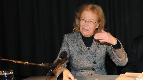 Monika Lichtenfeld bei einer Lesung mit Gerhard Rühm im Literaturhaus Salzburg 12.12.2012 