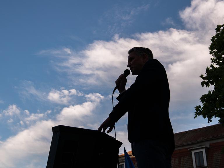 Björn Höcke bei einer Veranstaltung der AfD in Weimar.