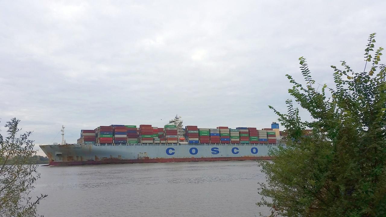 Cosco Shipping auf der Elbe