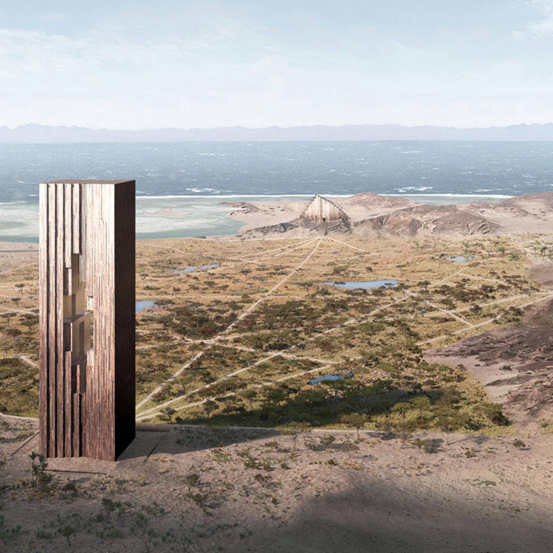 Saudi-Arabien, Modell des Städtbauprojekts Neom.