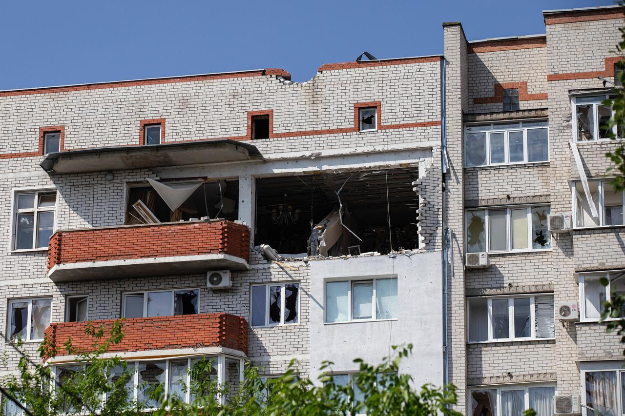 Zerstörung in Sjewjerodonezk in der Region Luhansk im Ostern der Ukraine