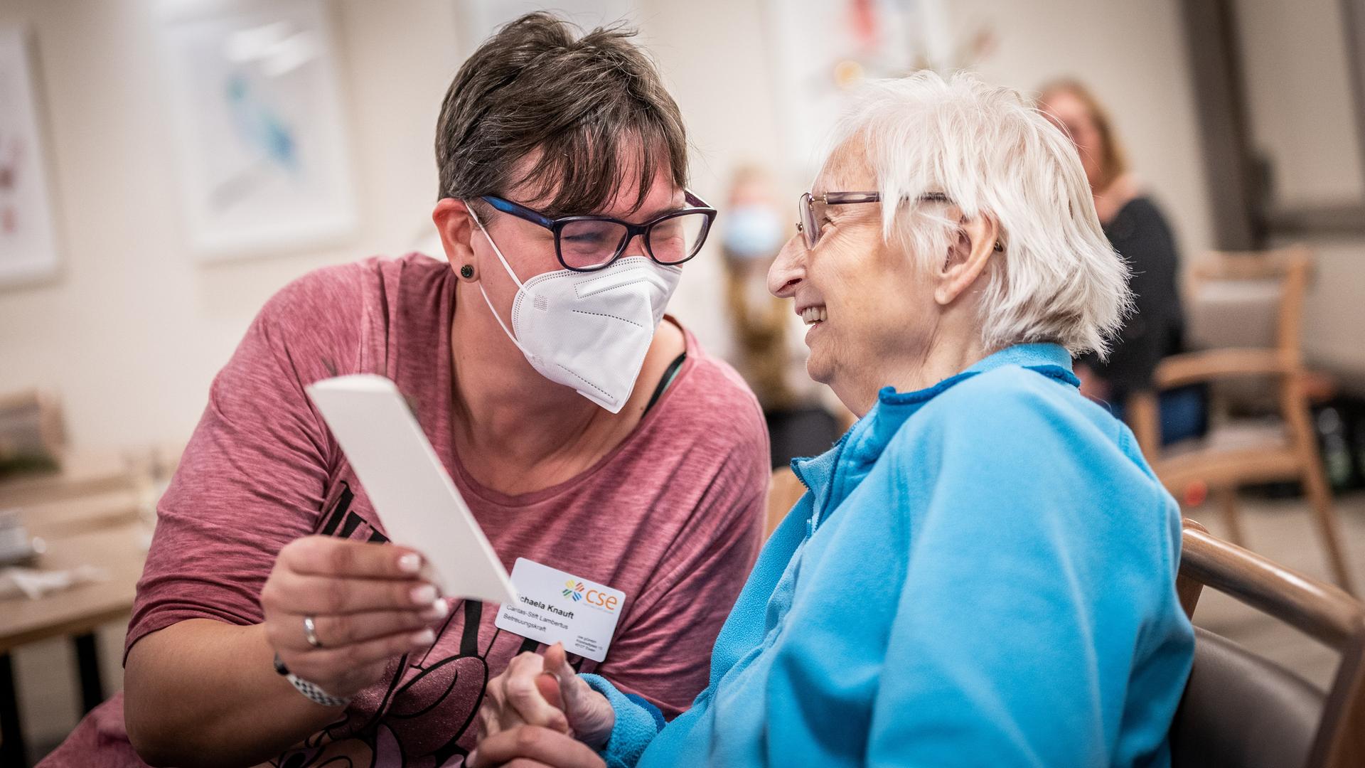 Die Altenhilfeeinrichtung Caritas Stift Lambertus am Mittwoch den 15. Dezember 2021 in Essen.