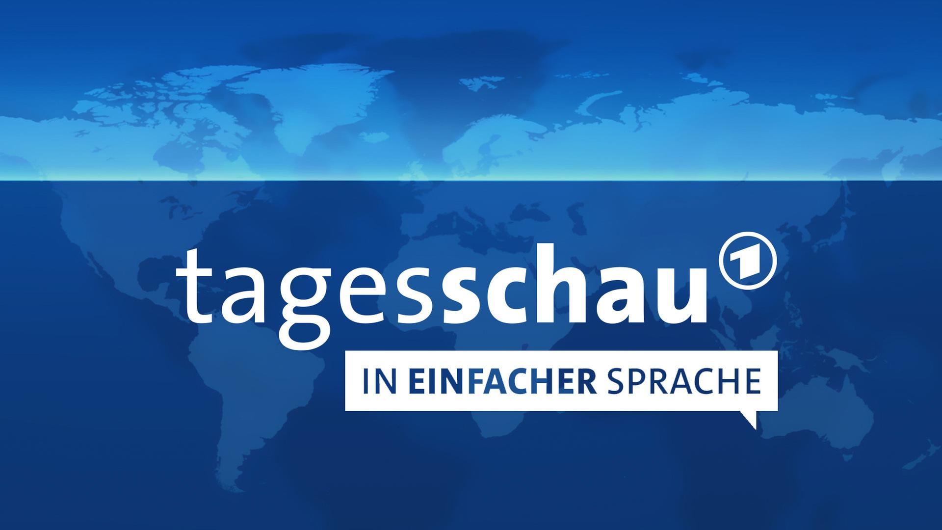 Das Logo der Tagesschau in Einfacher Sprache