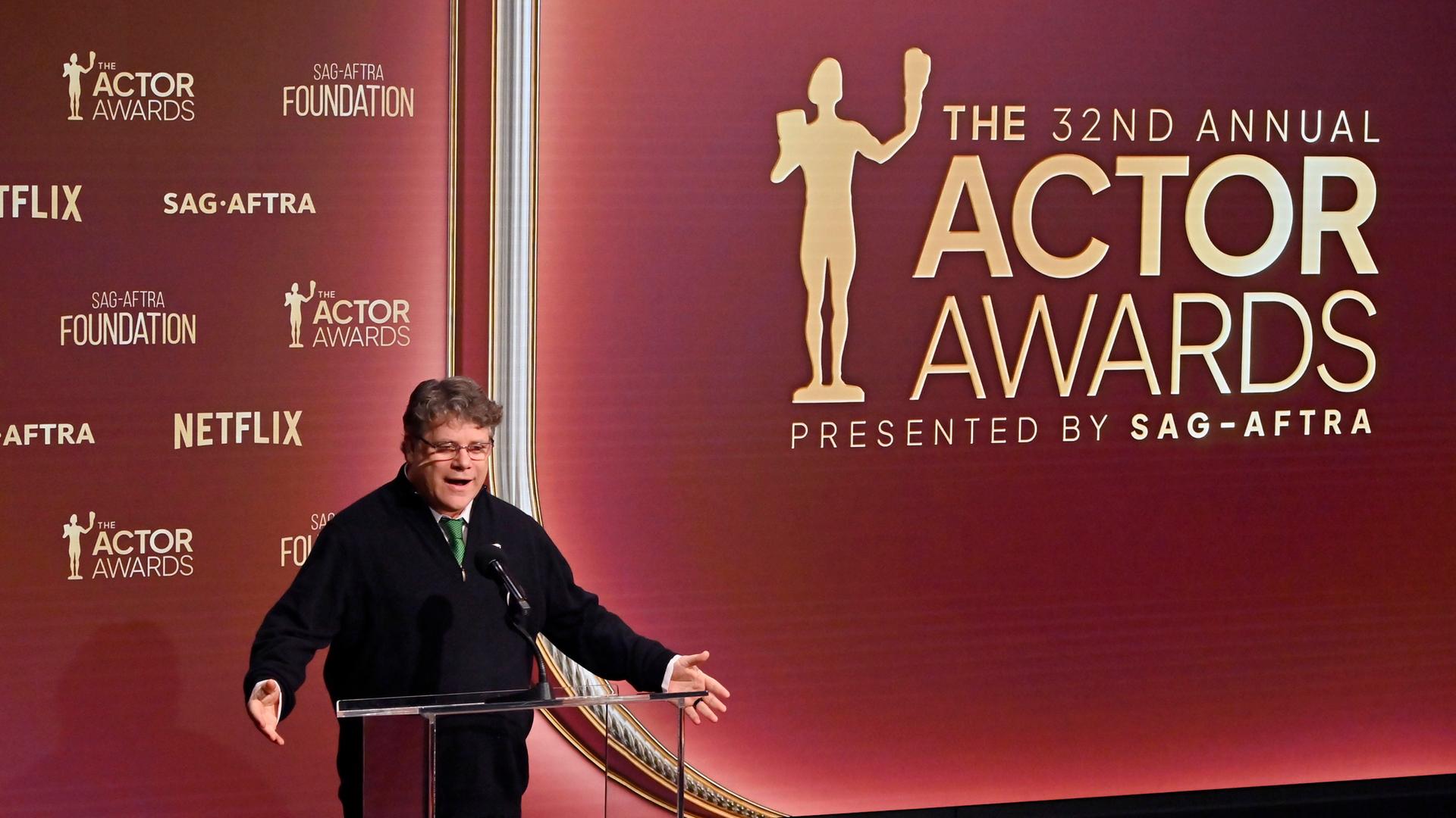 Verbandspräsident Sean Astin bei einer Veranstaltung der 32. Actor Awards. Verbandspräsident Sean Astin bei einer Veranstaltung der 32. Actor Awards.
