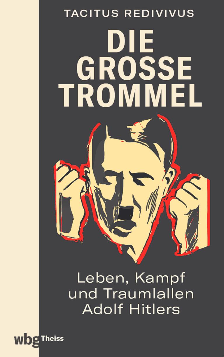 Auf dem Cover ist eine Grafik mit einem stilisierten Hitler-Porträt zu sehen. Darauf der Buchtitel und der Autorenname.
