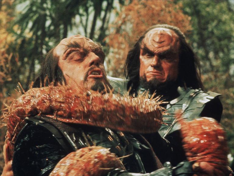 Christopher Lloyd und Stephen Liska als Commander Kruge und Torg in Star Trek III - Auf der Suche nach Mr. Spock (1984).