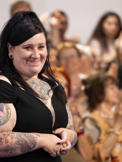 Lena Schätte bei der Preisverleihung im Rahmen der Tage der deutschsprachigen Literatur in Klagenfurt. 