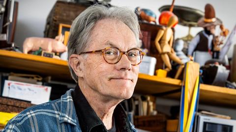 Sven Nordqvist in seinem Atelier