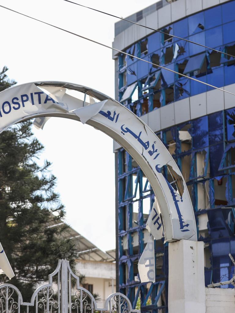Zerstörter Torbogen des Al-Ahli-Arab-Krankenhauses in Gaza