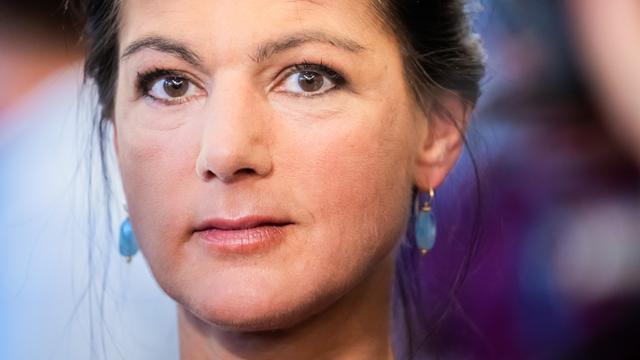 Sahra Wagenknecht, Parteivorsitzende des Bündnis Sahra Wagenknecht (BSW), im Porträt.