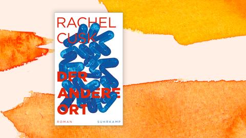 Buchcover "Der andere Ort" von Rachel Cusk vor einem grafischen Hintergrund
