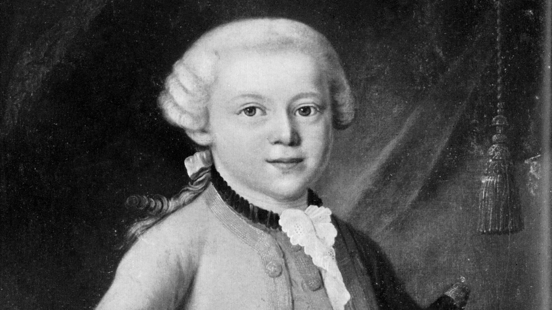 Johann Wolfgang Amadeus Mozart als Kind, ca. 1765.