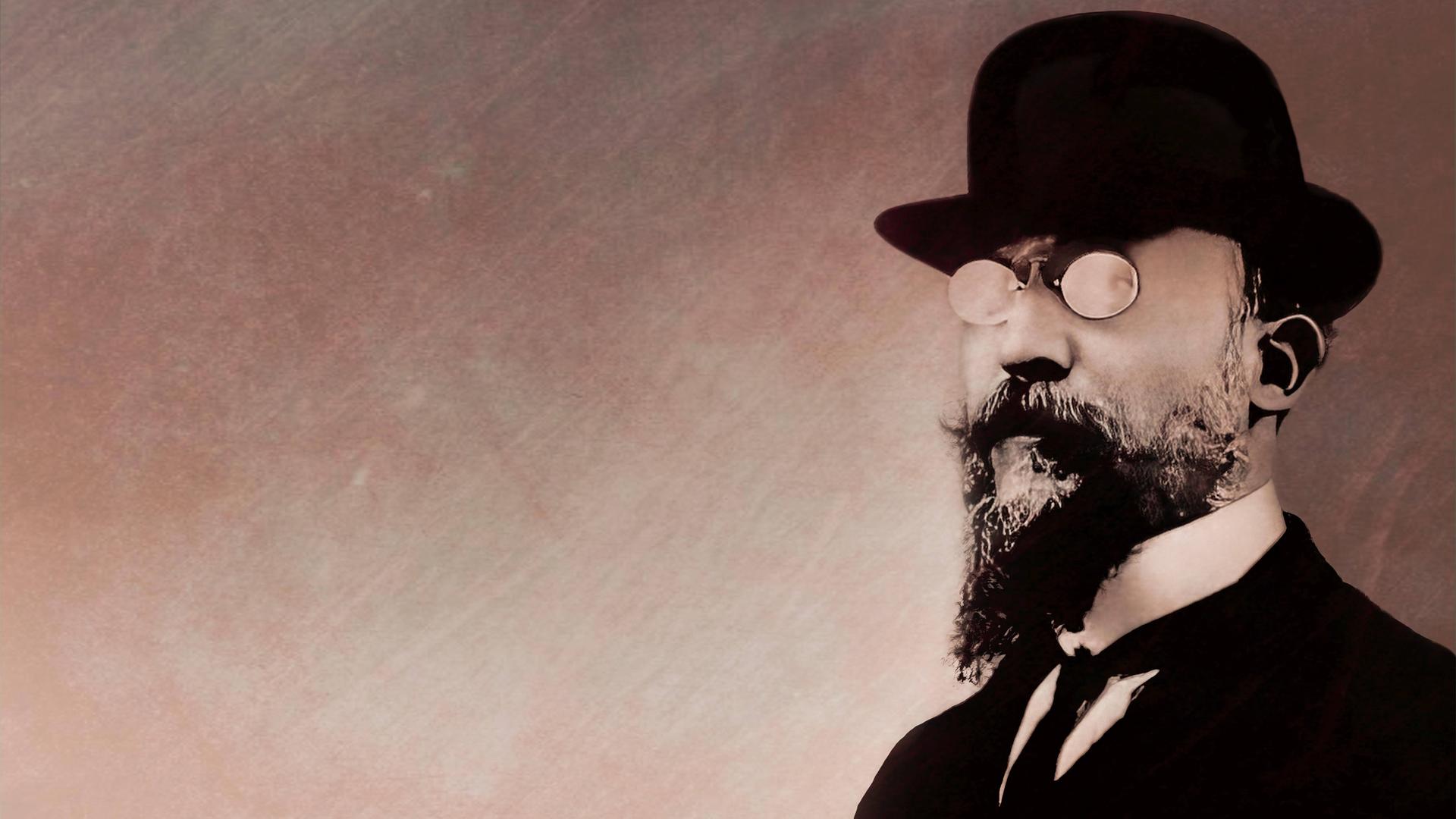 Erik Satie, französischer Komponist und Pianist, in einem digital bearbeiteten Porträt nach einer Fotografie
