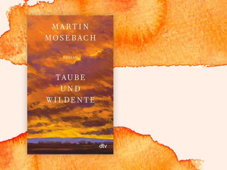 Das Cover zeigt einen gemalten, orange leuchtenden Wolkenhimmel über einem Berg. Darauf Autorenname und Buchtitel.