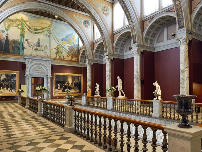 Die Innenräume des Stockholmer Nationalmuseums. 