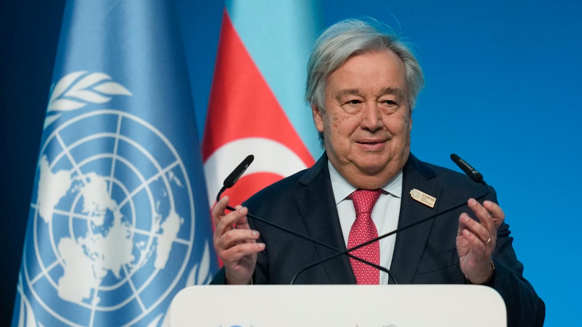 UNO Secretary General Guterres: “Die Zeit läuft uns davon”