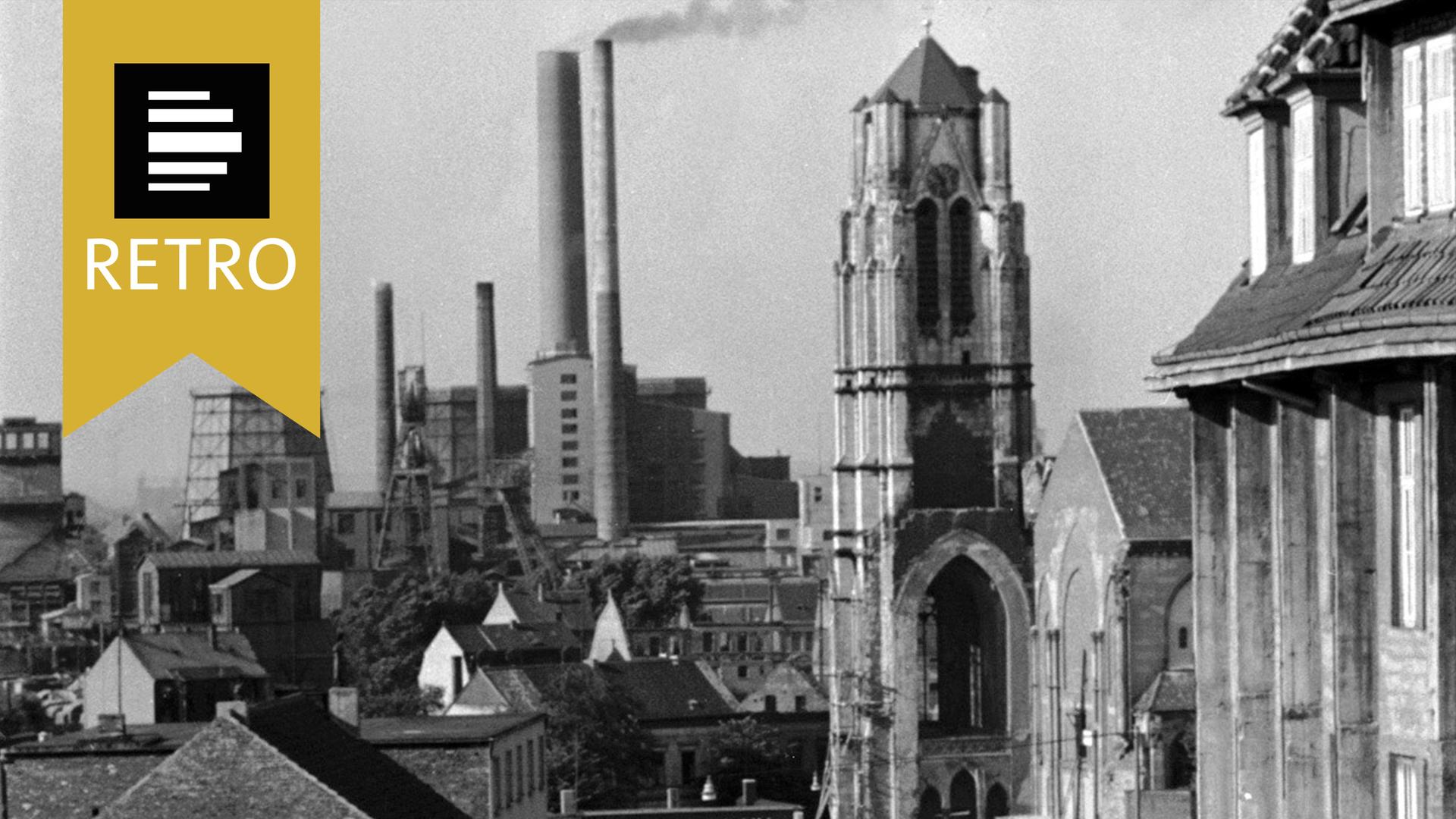 Die Zeche Gustav in Essen in den 1950er Jahren. Die Zeche Gustav in Essen in den 1950er Jahren.