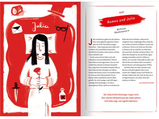 Innenseite zu Shakespeare aus dem Buch Book Rebels" - 75 Porträts rebellischer Heldinnen aus der Literatur (aufbereitet für Kinder und Jugendliche) 