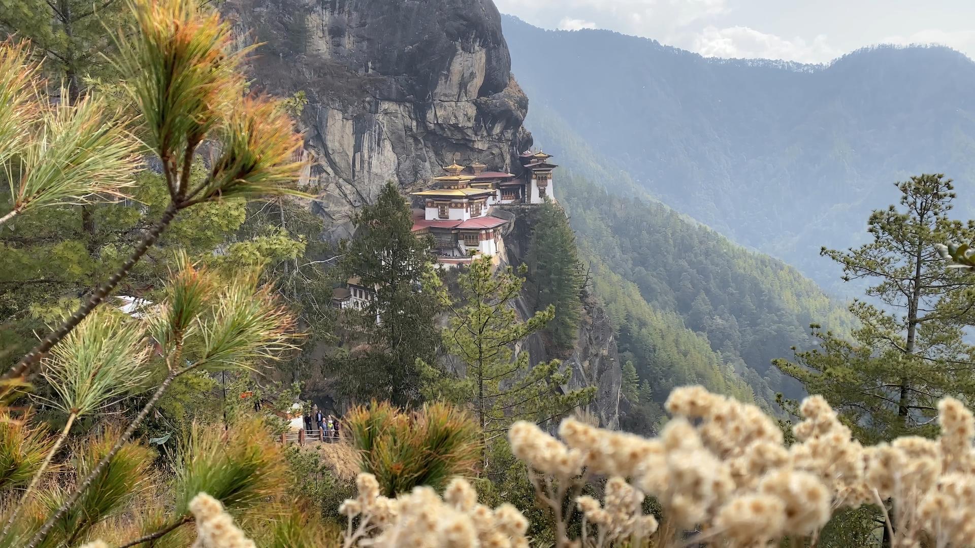 Blick auf Wälder in Bhutan. Blick auf Wälder in Bhutan.