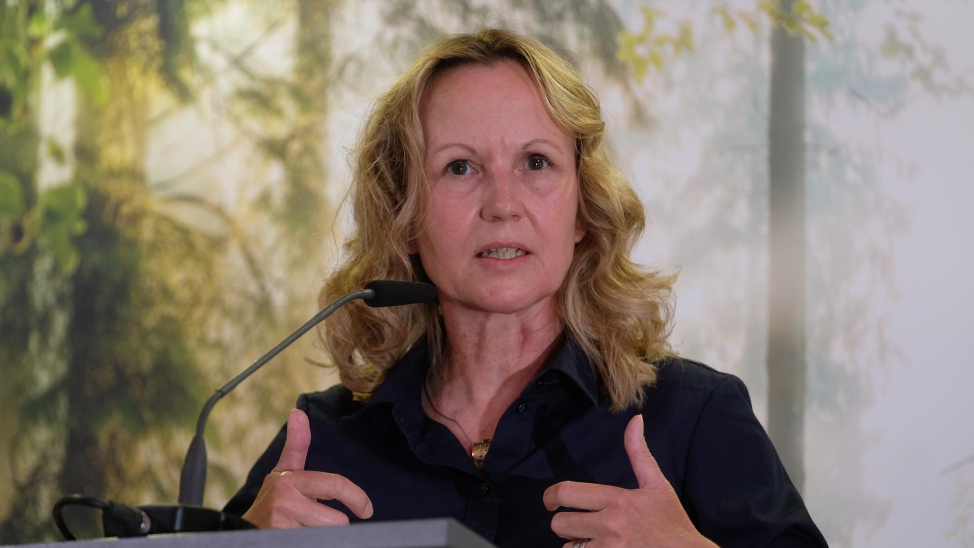 Steffi Lemke (Grüne), Bundesumweltministerin beim Landesparteitag der Grünen Sachsen-Anhalt